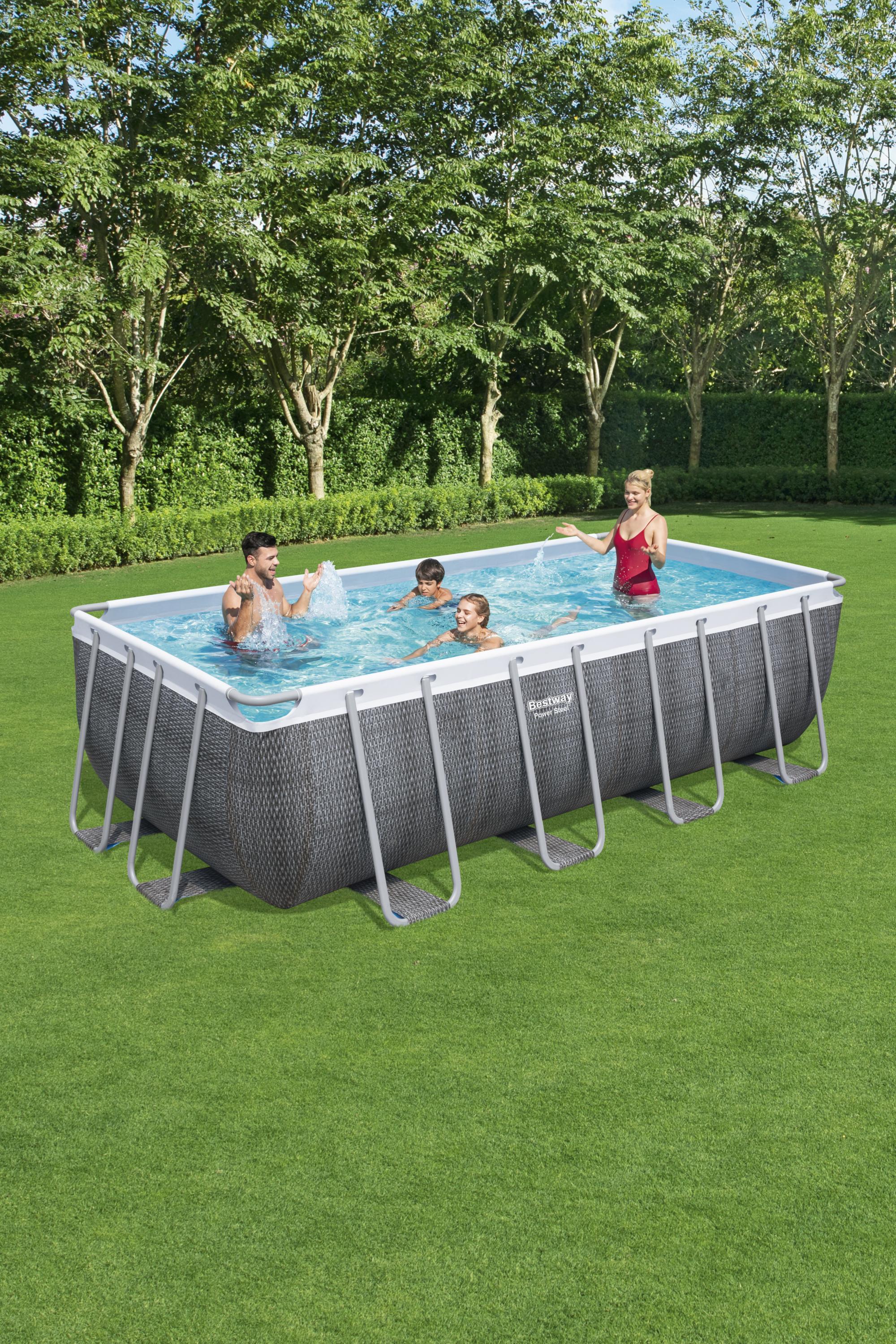 Bestway Metal Frame Swimming Pool Above Ground Power Steel