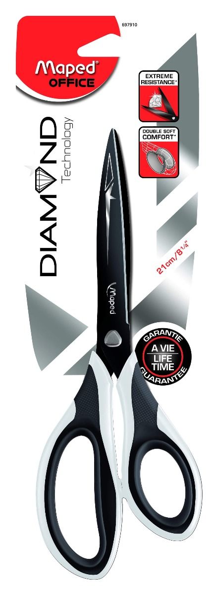 MAPED Scissor 21cm Asym Diamond Bls MD-697910