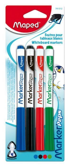 MAPED White Board Markers 1x4 Ass MD-741312