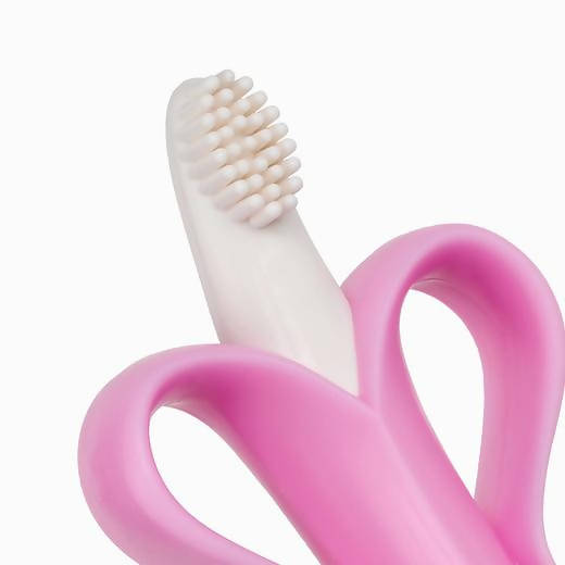 Baby Banana Teething Toothbrush For Infants Pink