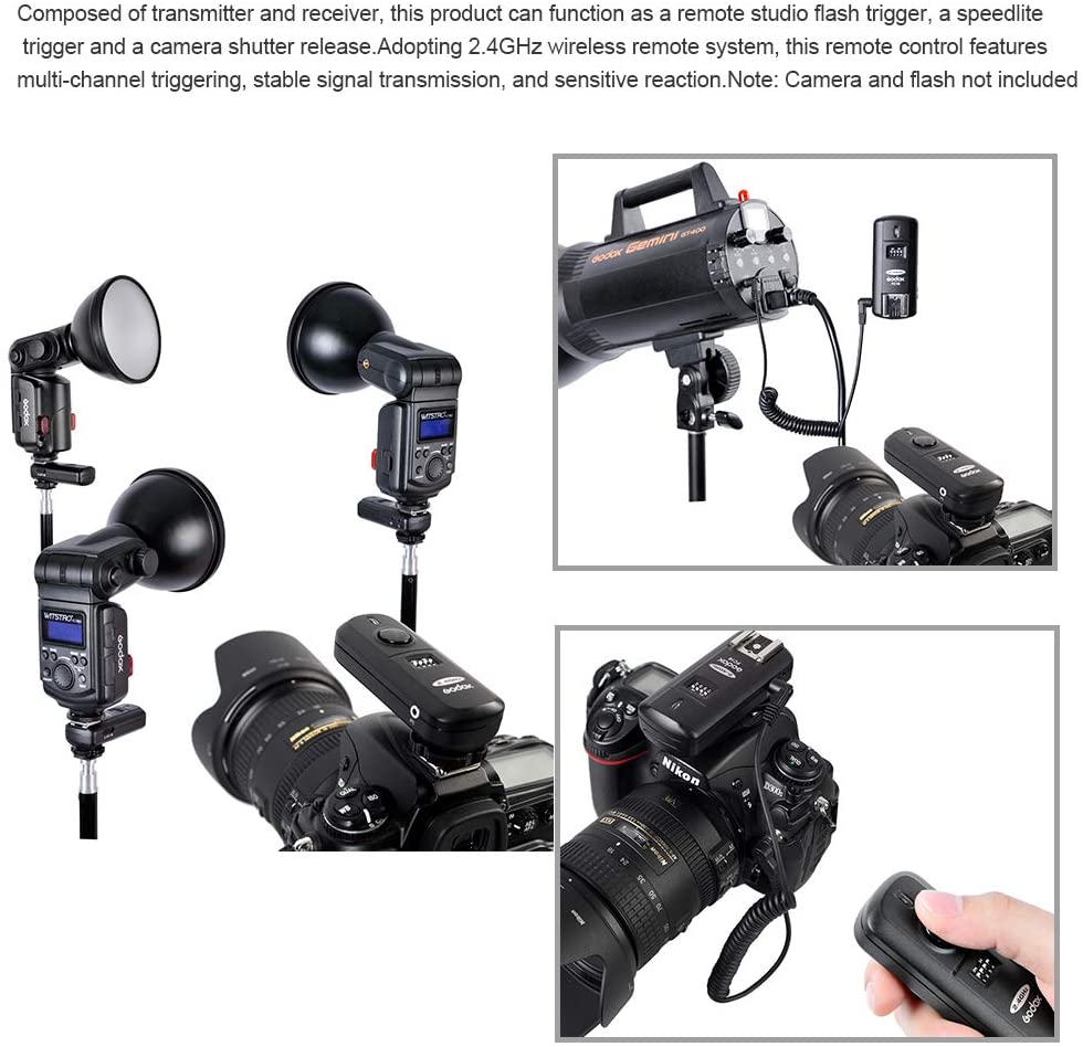 Godox FC-16 2.4G 16 Channels Wireless Studio Flash Trigger + Receiver for Nikon Cameras (FC-16/N)