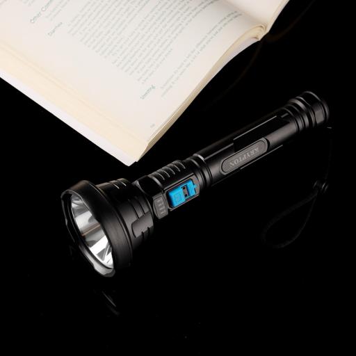 Krypton Rechargeable Plastic Flashlight 6800mAh Black