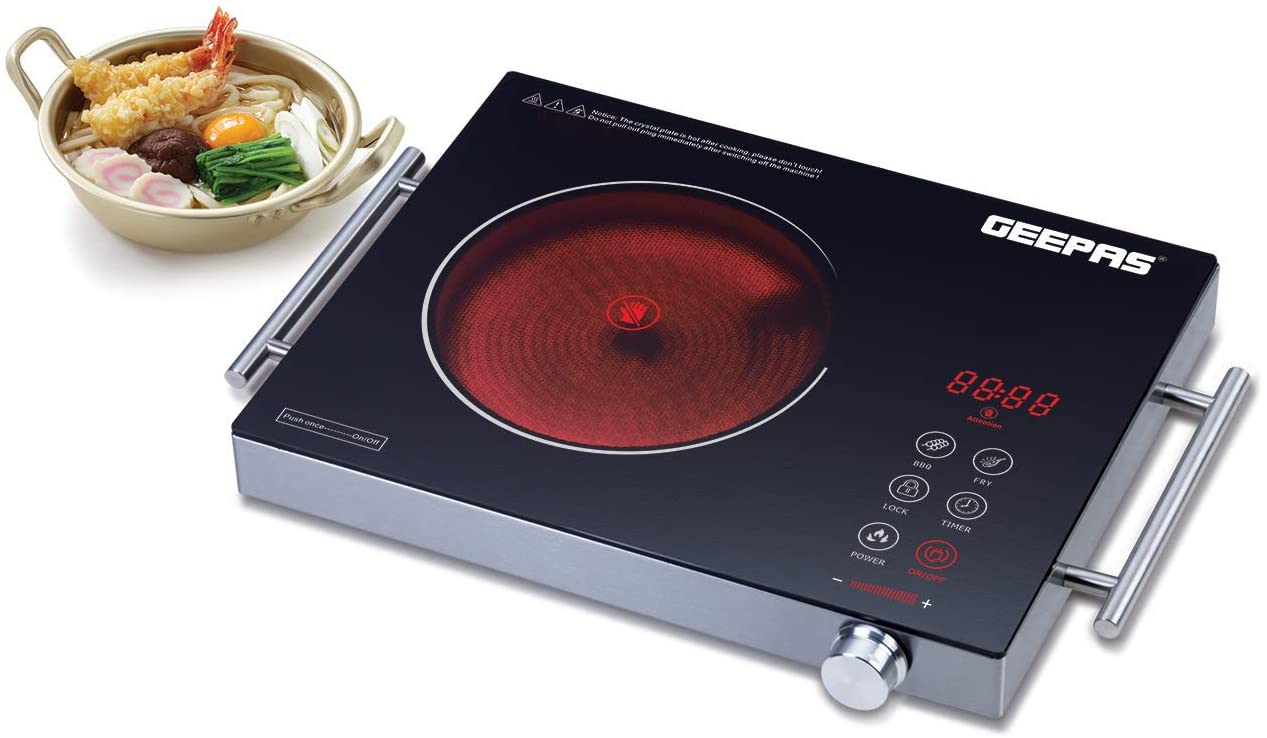 Geepas Digital Infrared Cooker Black