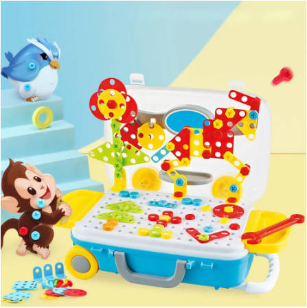 Puzzle Engineering Toys Set Handmade DIY Creative Mosaic Design Children Gift For Boys And Girls