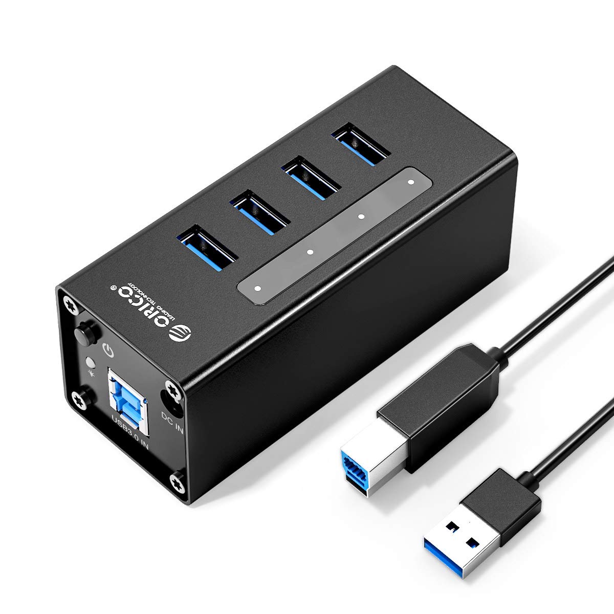 Orico 4 Port Commercial Heavy Duty Super Speed USB3.0 Premium Aluminium Hub With 12V/2.5A Power