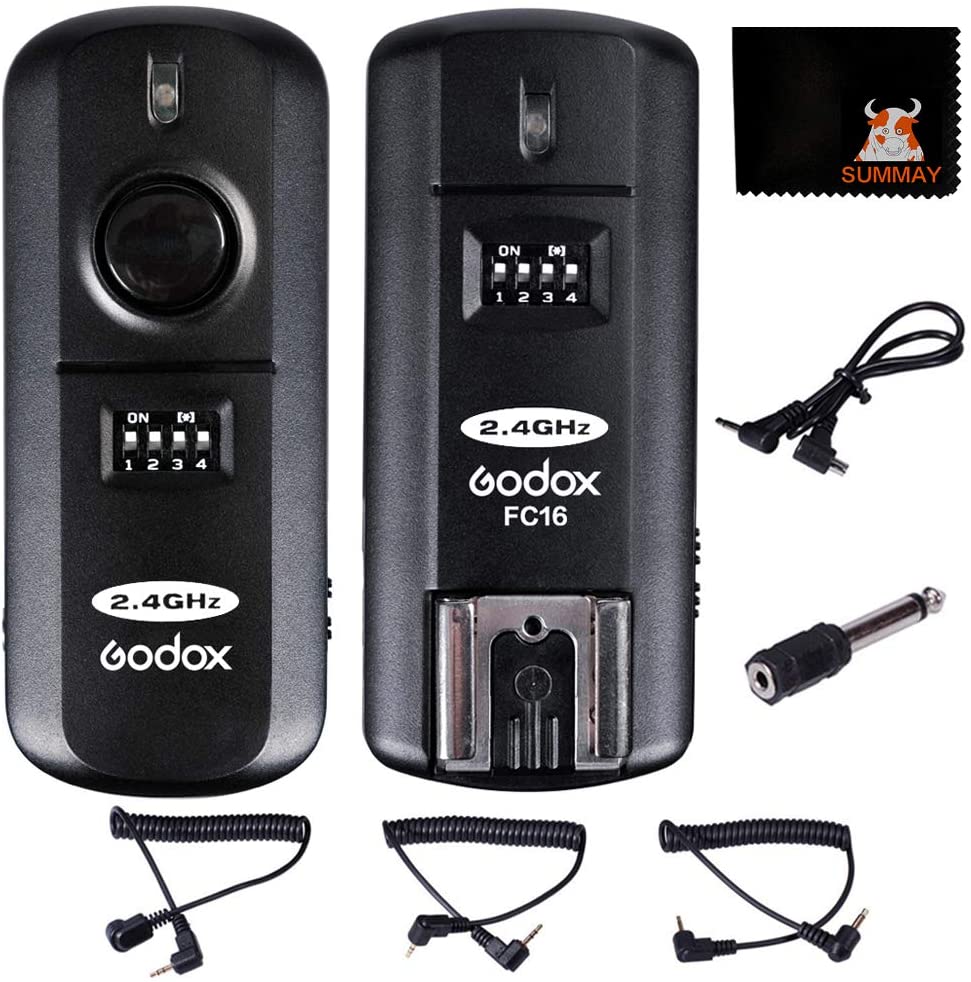 Godox FC-16 2.4G 16 Channels Wireless Studio Flash Trigger + Receiver for Nikon Cameras (FC-16/N)