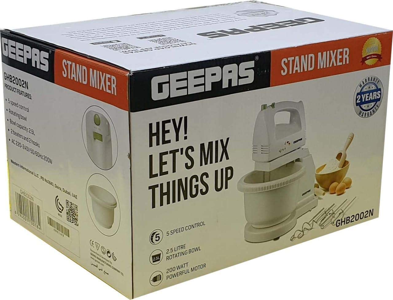 Geepas Hand Mixer With Stand And Bowl | Kitchen Appliances | Halabh.com