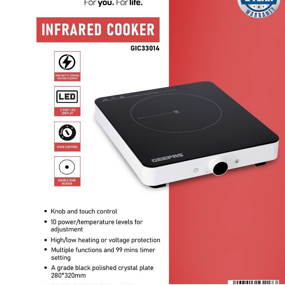 Geepas 2000W Infrared Cooker