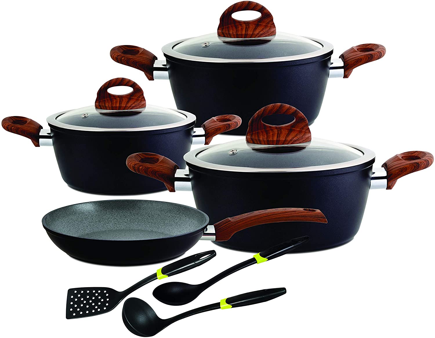 Royalford Aluminum Monarch Cookware Set MultiColour 10 Pieces