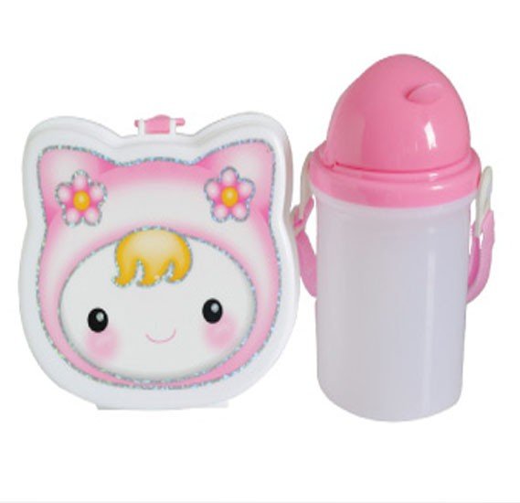 Flamingo Lunch Box With Bottle Set 500ML & 500ML