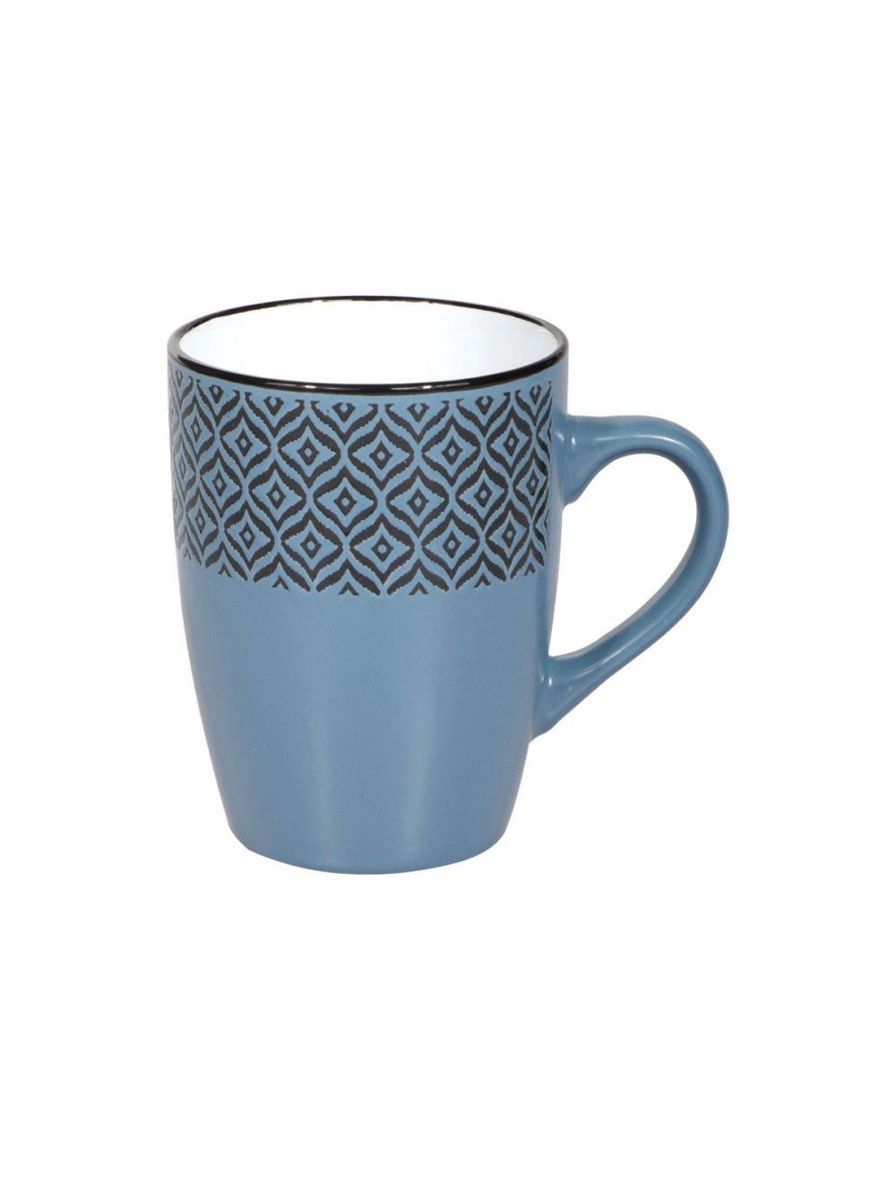 Royalford Reusable Stoneware Coffee Mug 350 ml Black & Blue