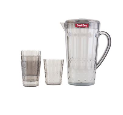 Shop Flamingo 2.4L Water Jug with 4 Cups Grey | Best Combo Set | Halabh