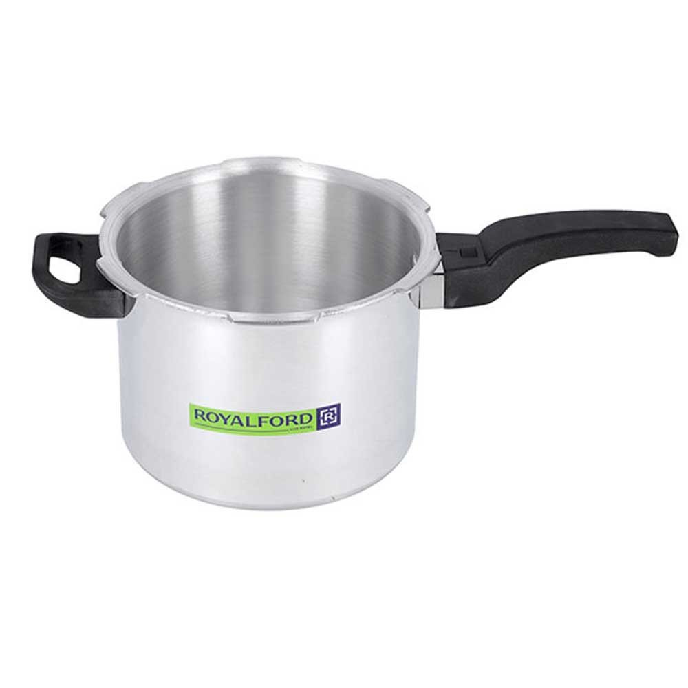 Royalford Aluminum Pressure Cooker 5 Litre Silver