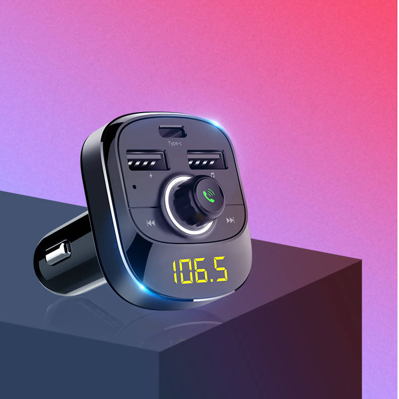 Budi Bluetooth Hands Free Fm Transmitter Black