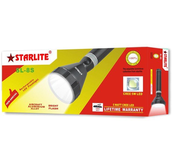 Starlite Rechargeable LED Flashlight SL-8S