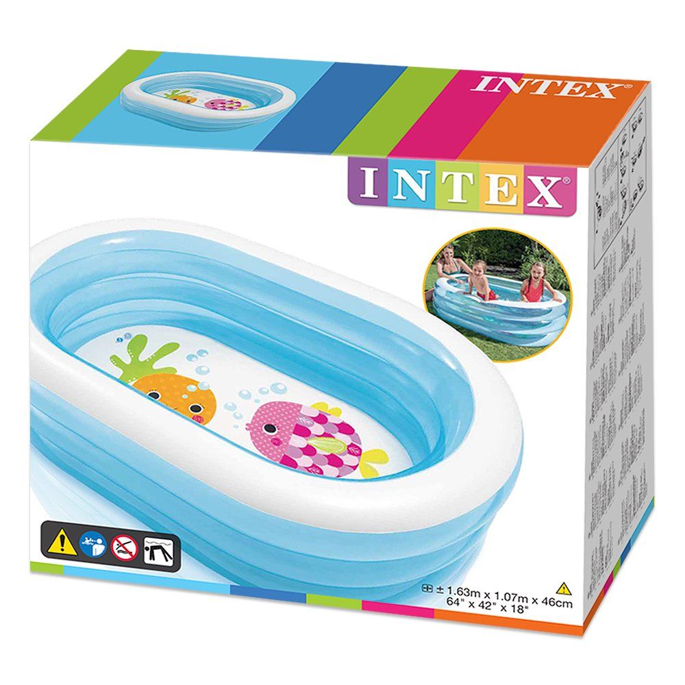 Intex Oval Whale Fun Pool Blue