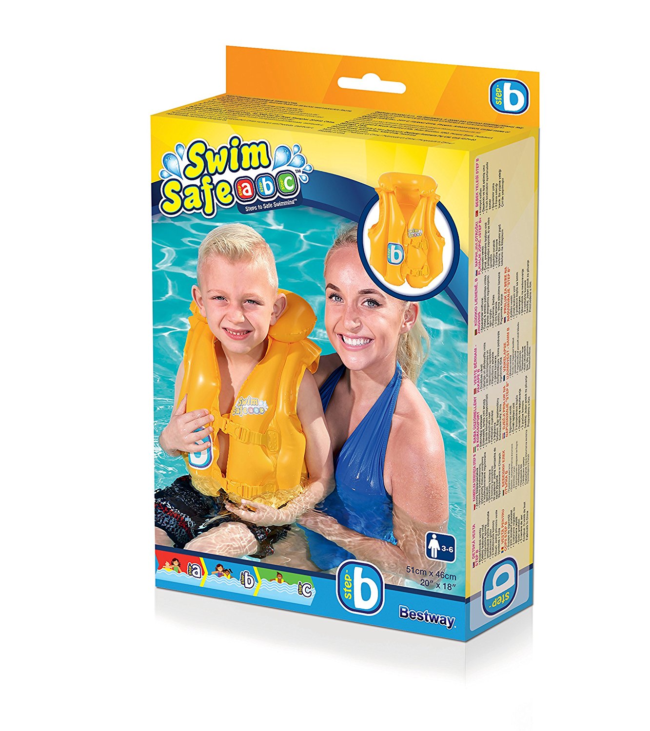 Bestway Swim Safe Swimming Safety Float Pool Vest