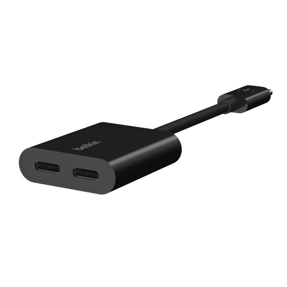 Belkin USB C To Audio Plus Charge Adapter Black