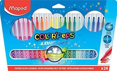 Maped Color Peps Felt Tip 24Col Box MD-845022