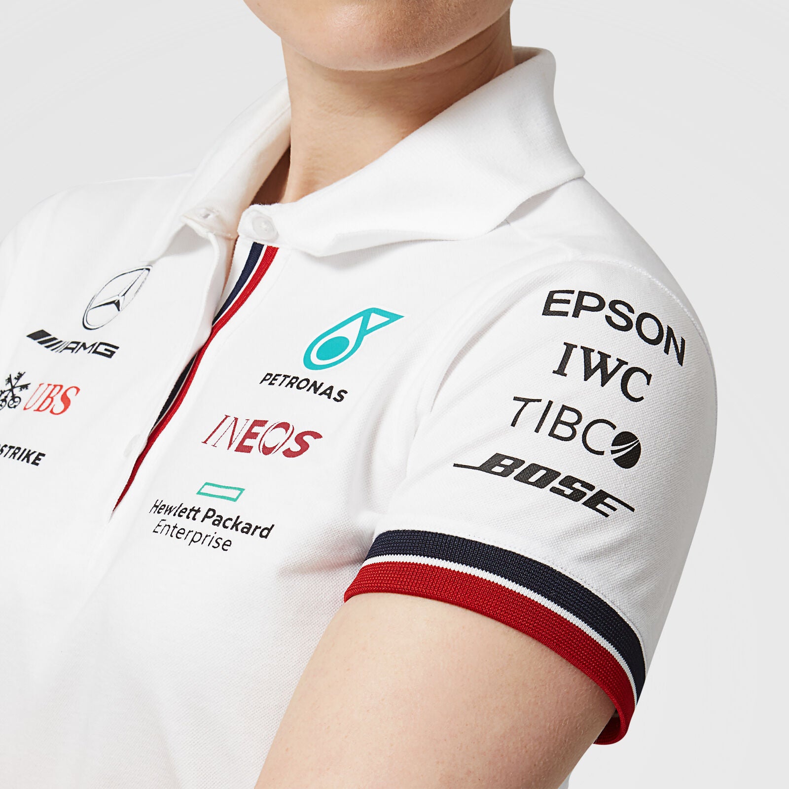 Mercedes Benz AMG Petronas F1 Women's 2021 Team Polo Shirt-Black