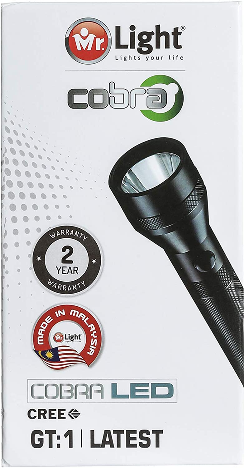 Mr Light Cobra Handheld Flashlights LED Torch Black