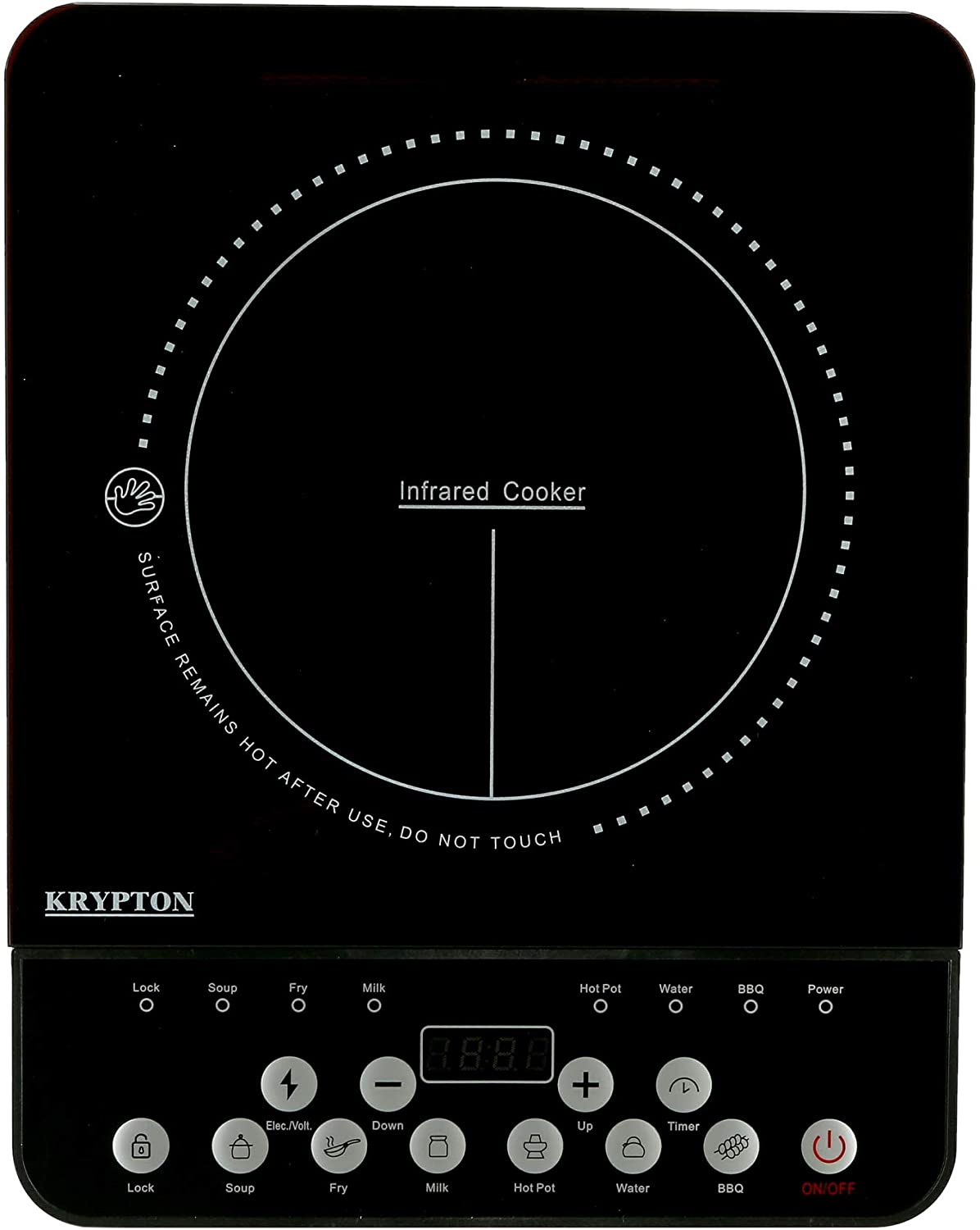 Krypton Infrared Cooker 2000W Black | Kitchen Appliances | Halabh.com