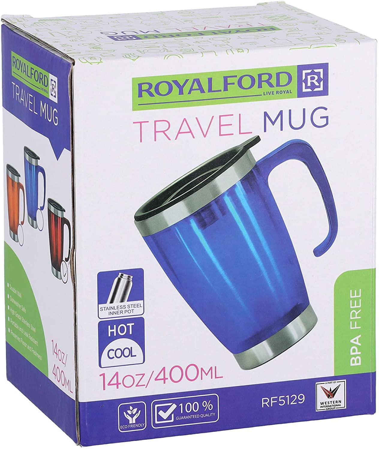 Royalford Mug 14oz Blue RF5129