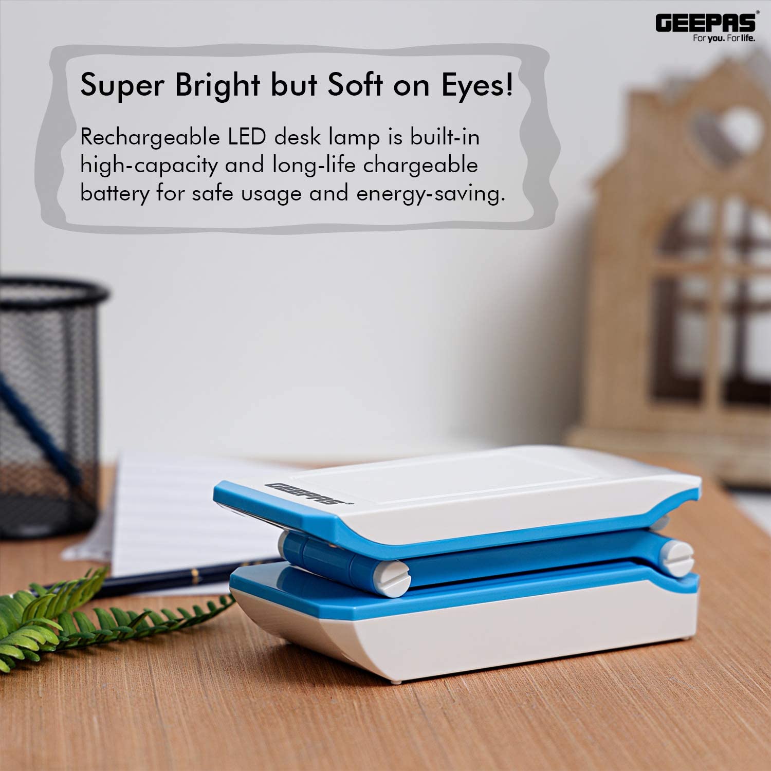 Geepas Rechargeable Led Desk Lamp Blue | in Bahrain | Halabh.com