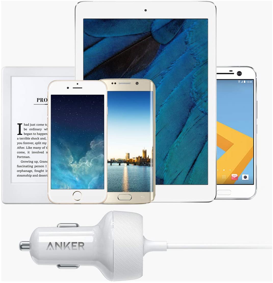 Anker PowerDrive 2 Elite With Lightning Connector Un White