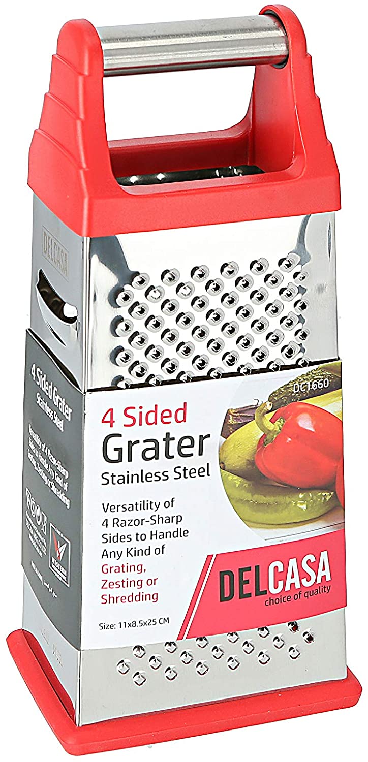 Delcasa 4 Sided Box Cheese Grater Stainless Steel - DC1660 | Kitchen Appliance | Halabh.com