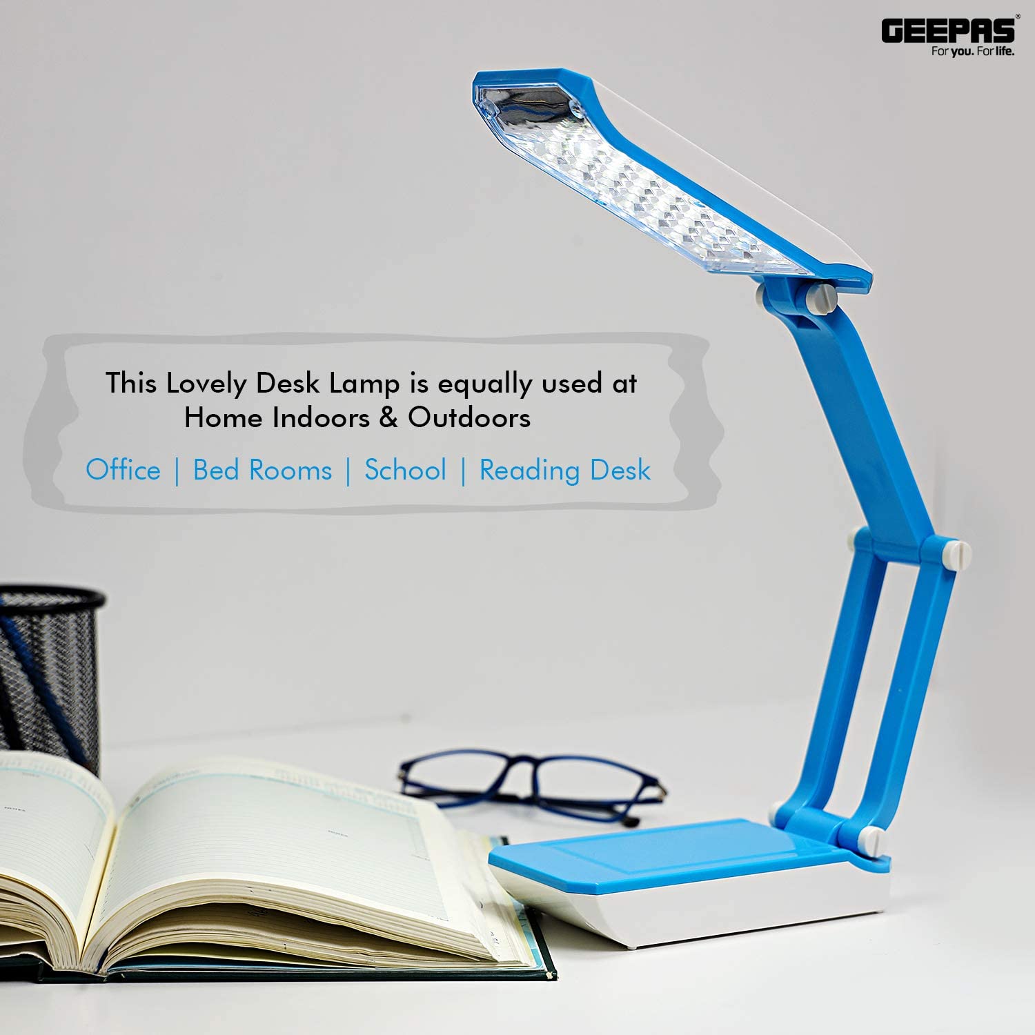 Geepas Rechargeable Led Desk Lamp Blue | in Bahrain | Halabh.com