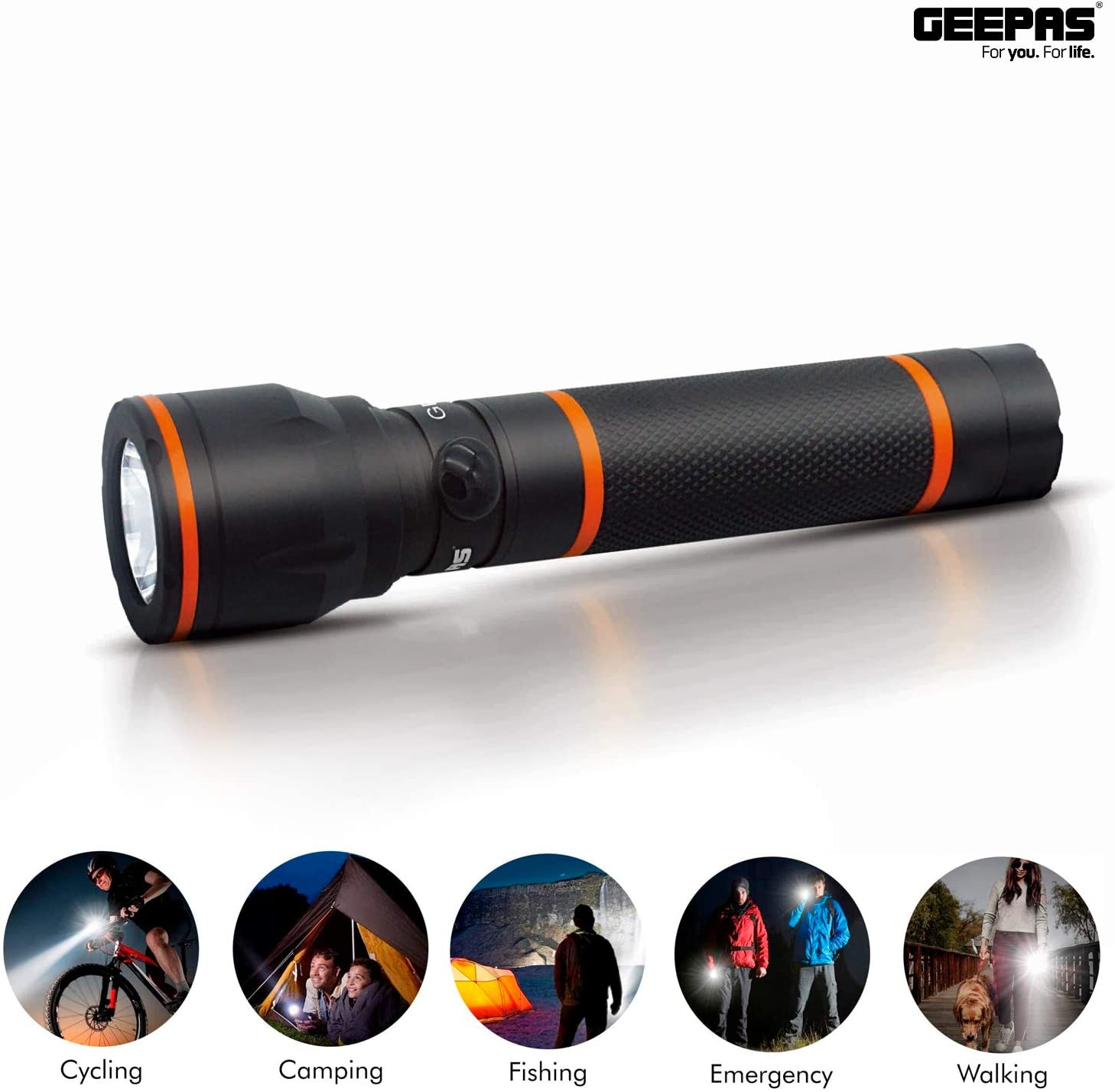 Geepas  Rechargeable LED Flashlight