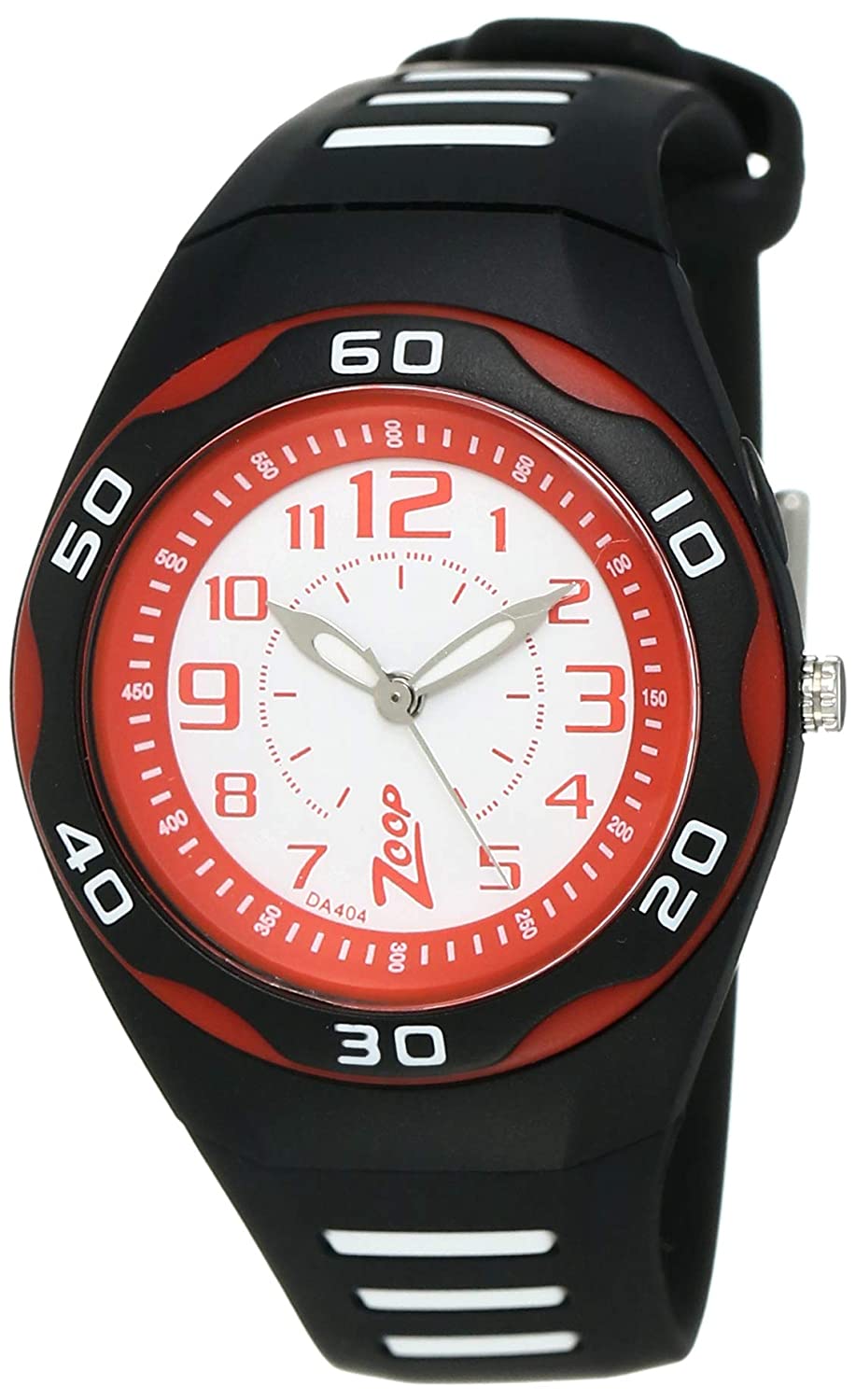 Zoop Black Sports Round Plastic Dial White Analog Watch - 3022PP02