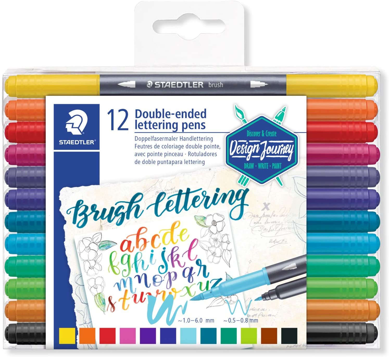 STAEDTLER Design Journey 3004 TB12 double ended lettering pens