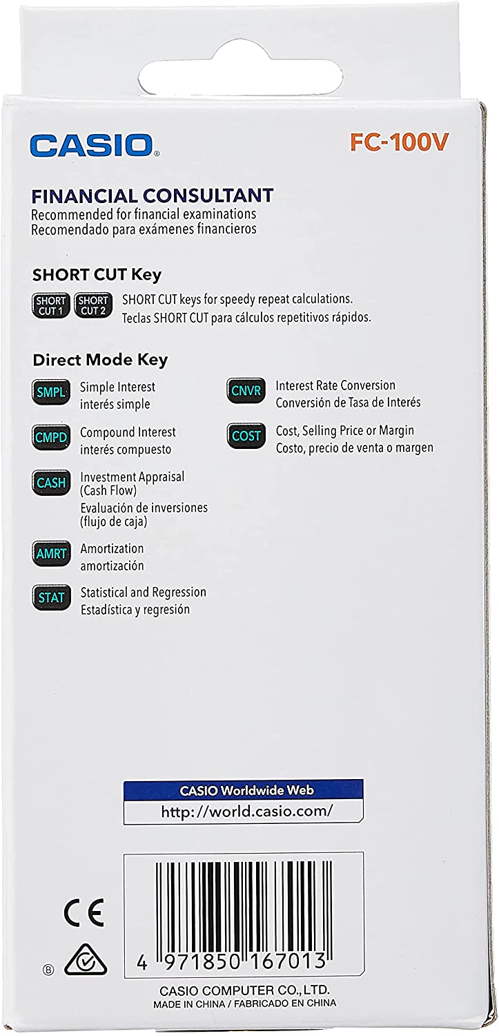Calculadora Casio Financiera Fc100v Blister