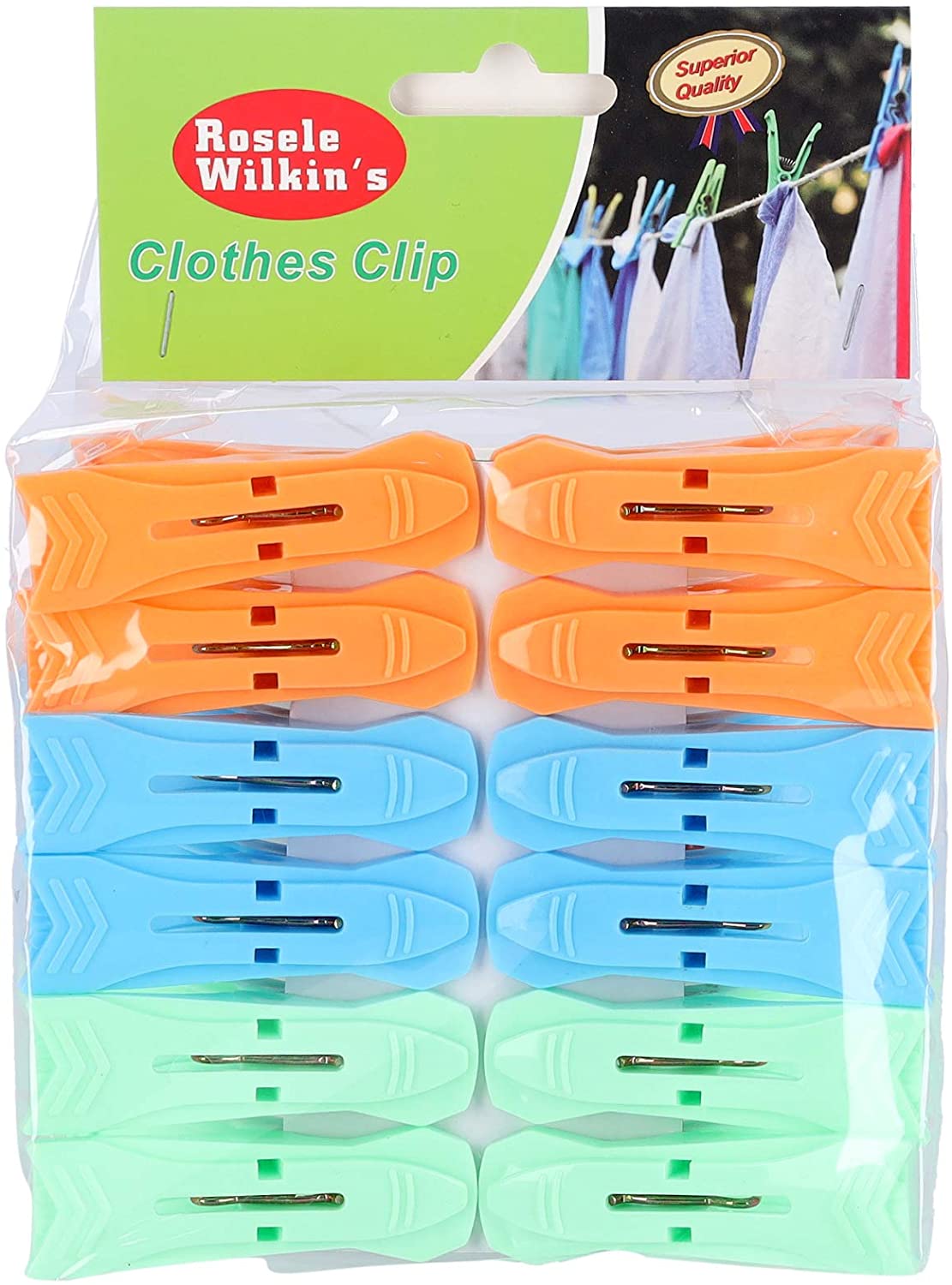 Royalford 12Pcs Set Plastic Cloth Clip