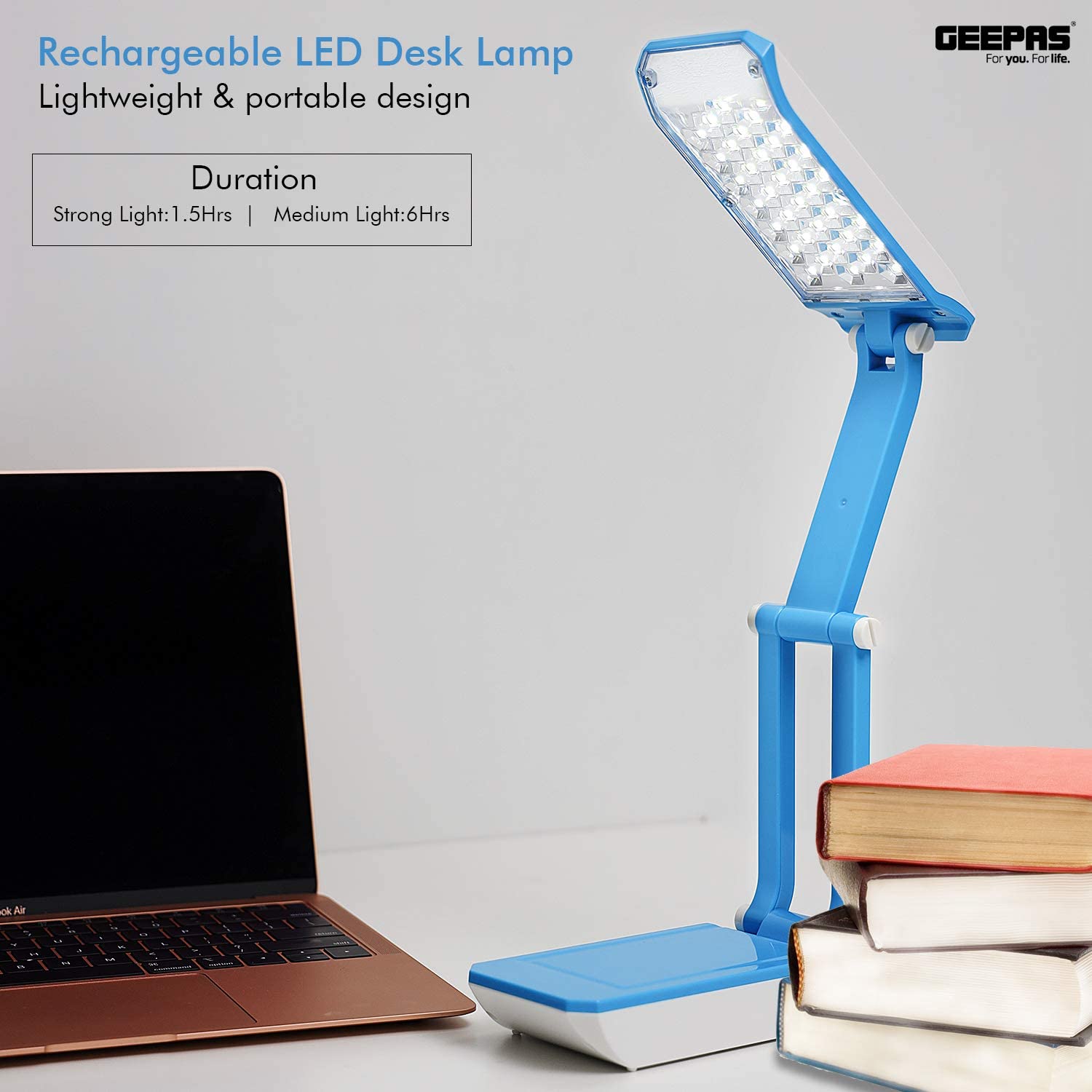 Geepas Rechargeable Led Desk Lamp Blue | in Bahrain | Halabh.com