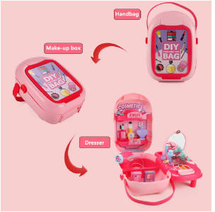 Kids Pretend Play Make Up Case And Cosmetic Set