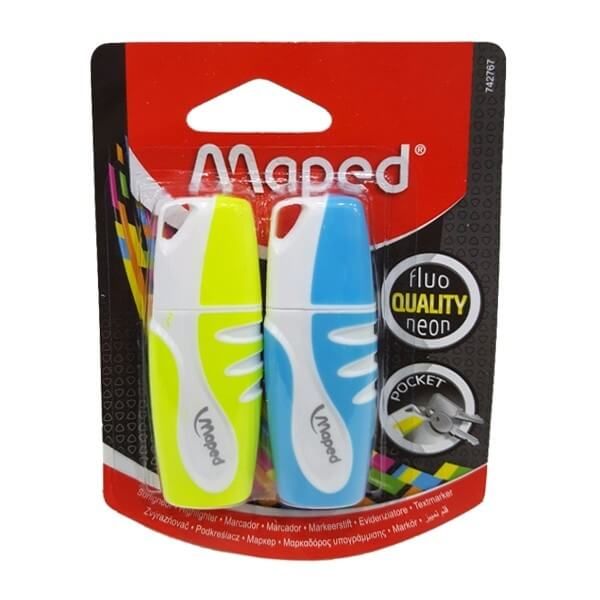 MAPED Highlighter Fluopep Pocket YW+Asst Bls=2 MD-742767