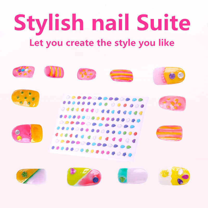 Girl Nail Stickers DIY Kids Toys