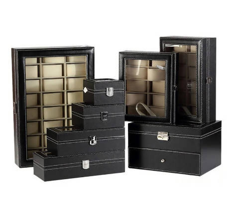 New PU Leather 6-Slot Watch Storage Box Organizer