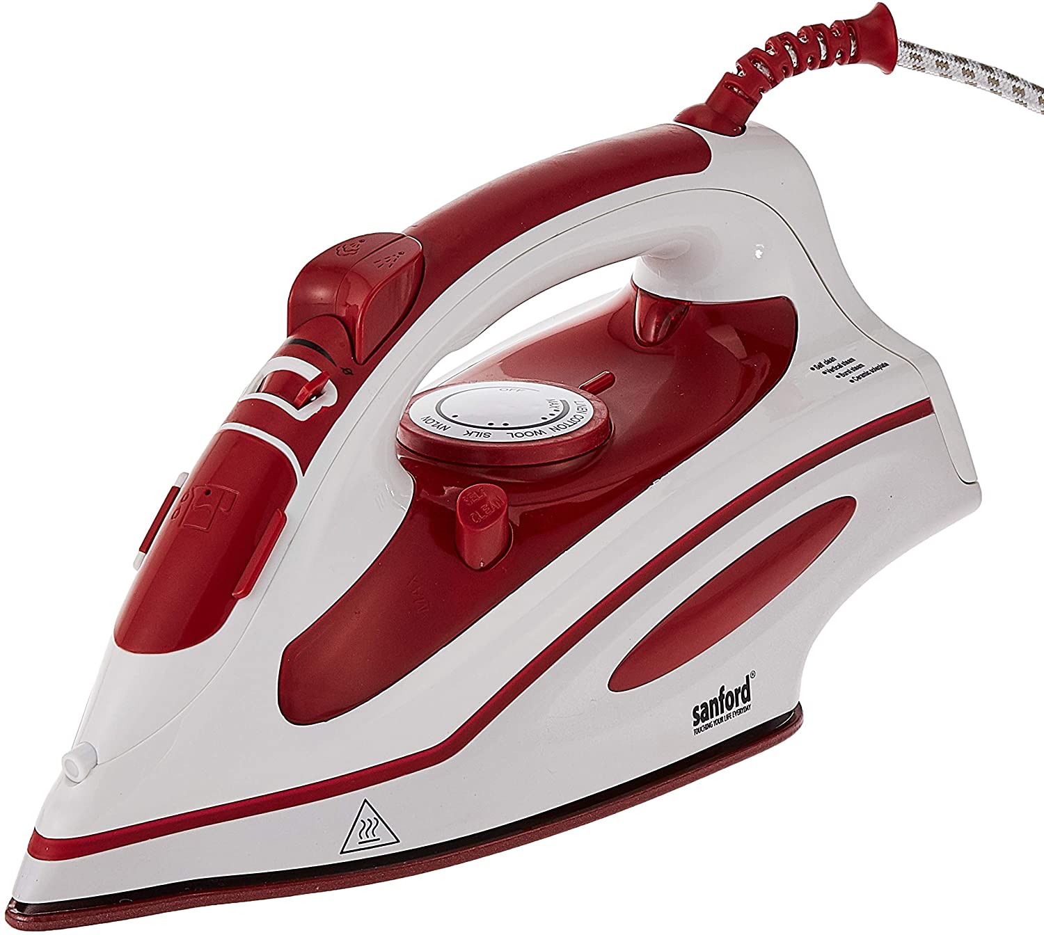 Sanford Ceramic Steam Iron 2000 2300 Watts Red & White