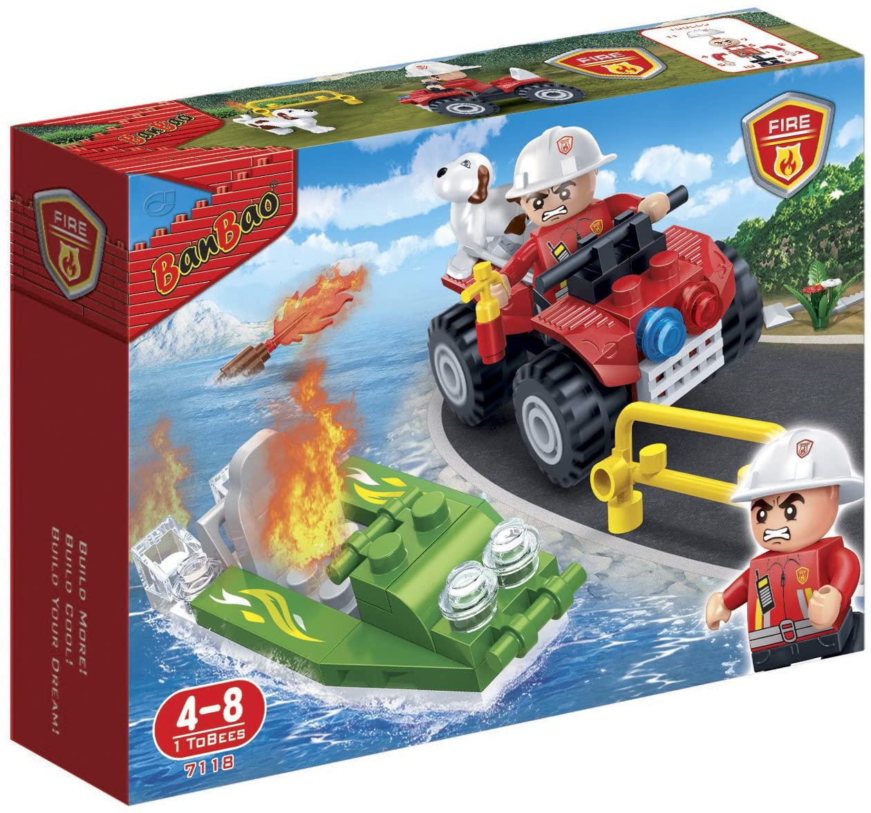 Banbao Fire Construction Toy Series  62Pcs 7118