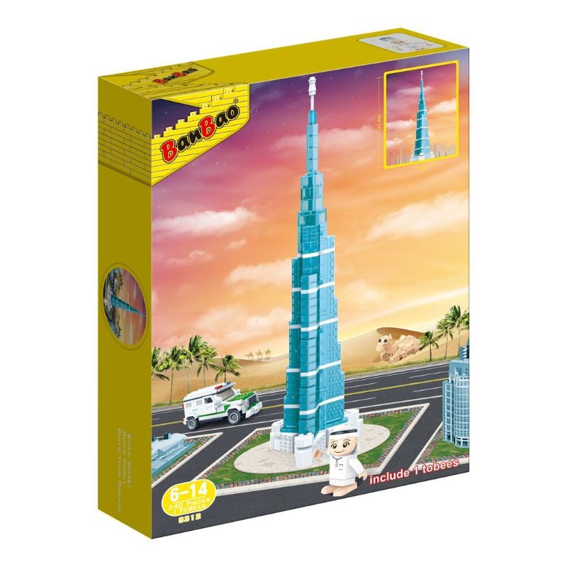 Banbao Burj Khalifa Crystal Clear Multi Colour 37.5 cm