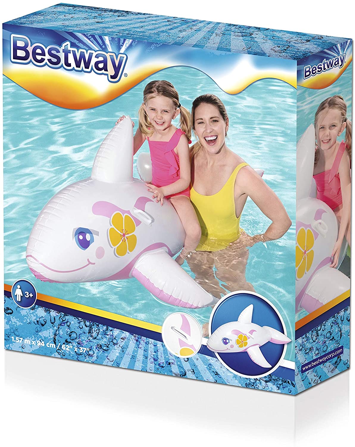 Bestway Transparent Whale Rider 157X94Cm