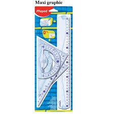 MAPED Ruler 30cm Geometric Maxi 4pcSet MD-242767