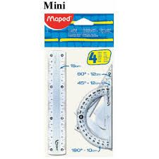 MAPED Ruler 15cm Cristal Mini 4pcSet MD-242815