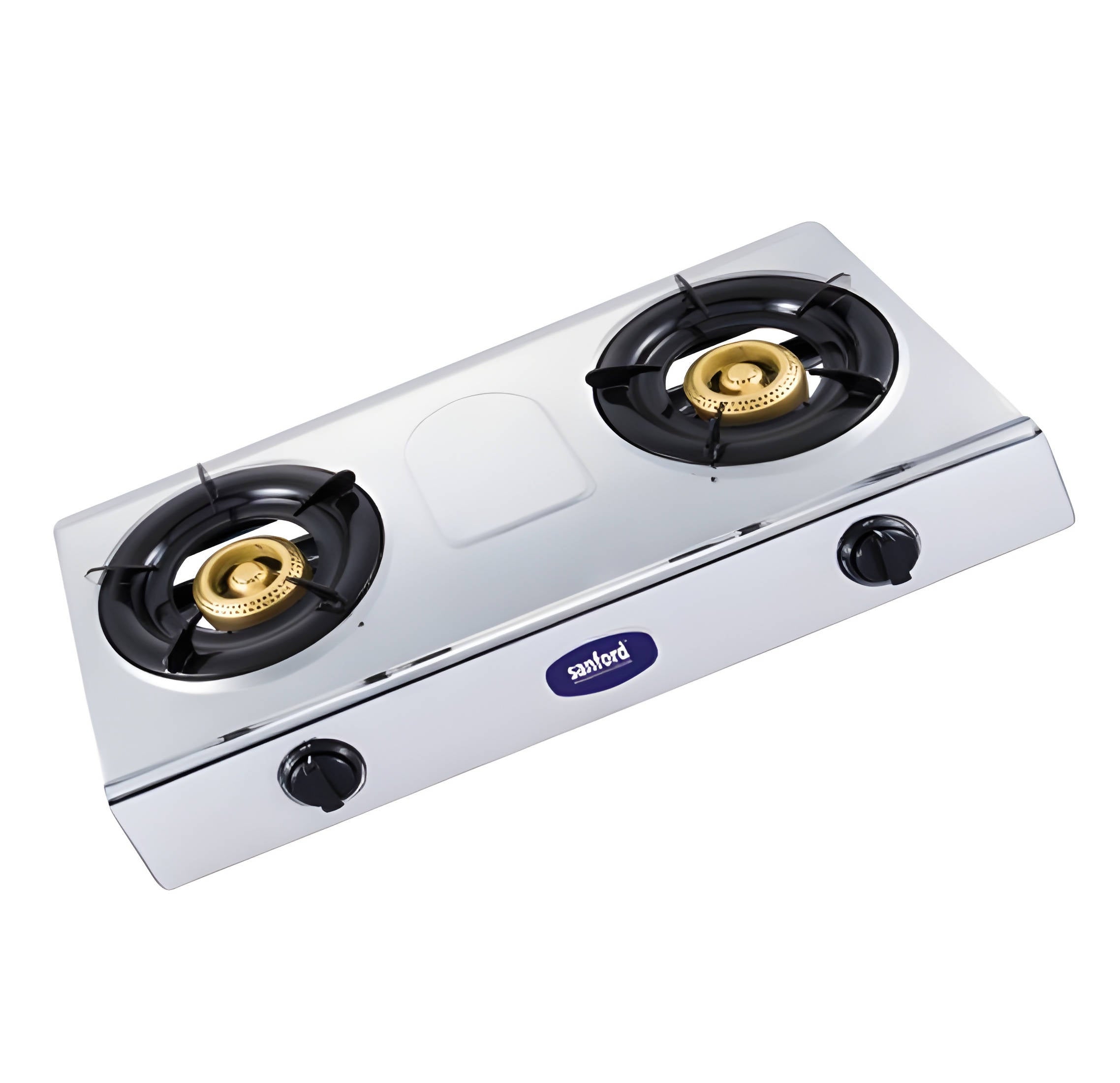 Sanford 2 Burner Gas Stove Steel Silver