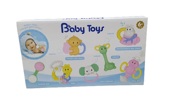 Baby Rattles Toy 0-12 Months Cartoon Toys Kids Early Education Toys