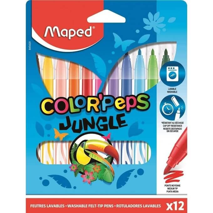 Maped Color Peps FeltTip Jungle12Clr MD-845420